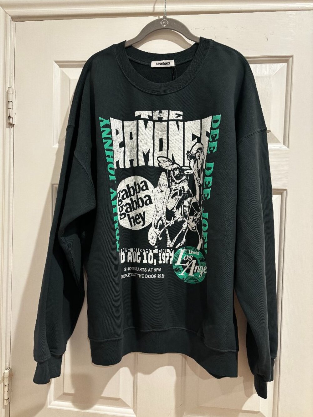 Daydreamer LA The Ramones Oversized Crew Sweatshirt NWT